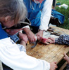 Cutting the flesh