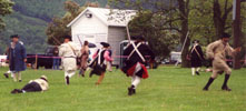 Militia retreats